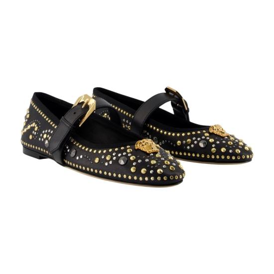 25FW 베르사체 플랫 슈즈 1021710 1A16222 1B00O black - VERSACE