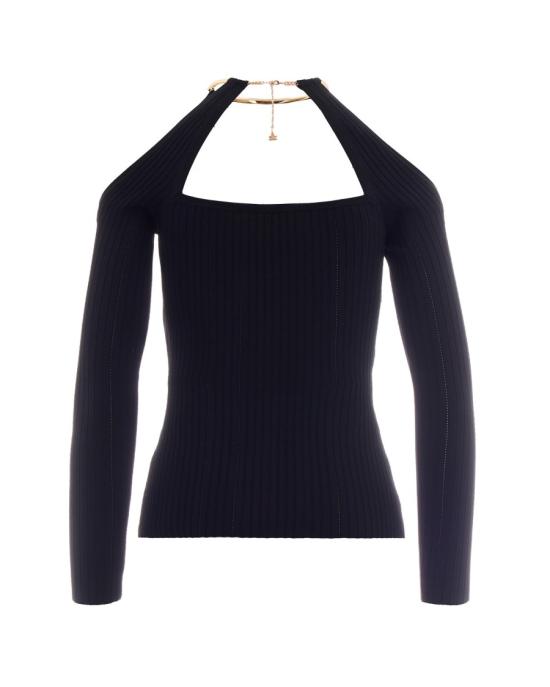 26SS 엘리자베타프랜치 긴팔 티셔츠 7758649 Black - ELISABETTA FRANCHI