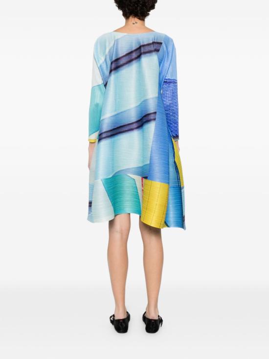 26SS 플리츠플리즈 숏 원피스 PP66JT672 07 Blue - PLEATS PLEASE