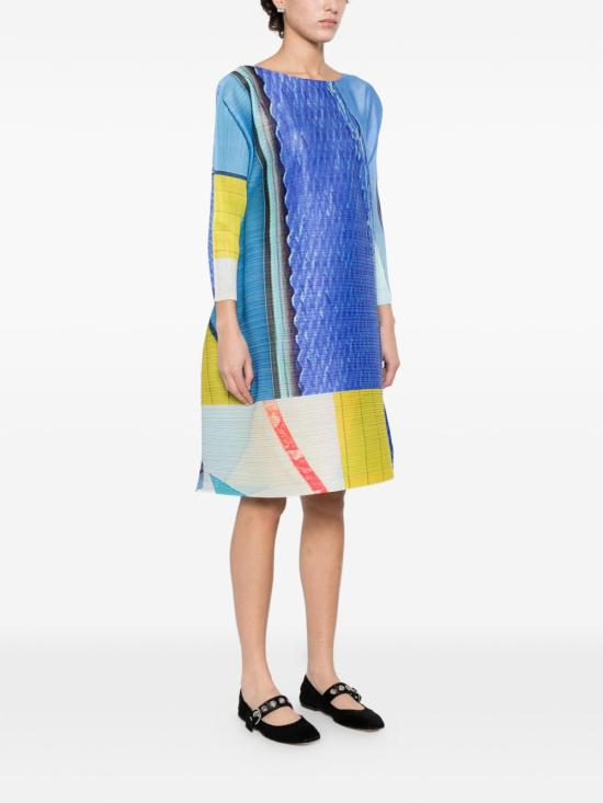 26SS 플리츠플리즈 숏 원피스 PP66JT672 07 Blue - PLEATS PLEASE