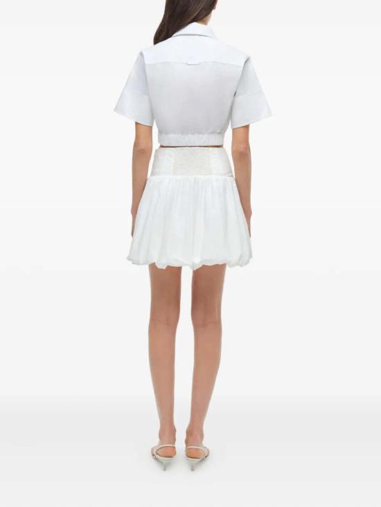  조나단 심카이 숏 스커트 피파 코튼 미니 스커트 화이트 - JONATHAN SIMKHAI