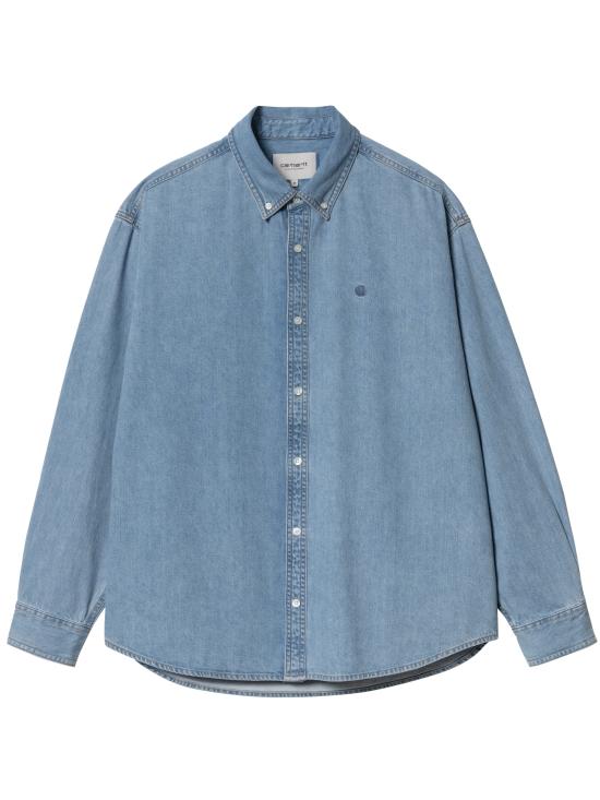 26SS 칼하트 WIP 데님 셔츠 I034525 0135 Blu lavato