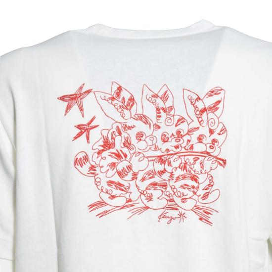 26SS 겐조 반팔 티셔츠 FG55TS2164SK 02 Panna rosso - KENZO