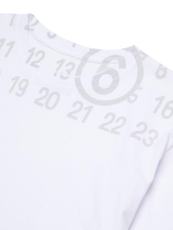 26SS [키즈] MM6 메종마르지엘라 티셔츠 M61017MM02Y M6100 White - MM6 MAISON MARGIELA