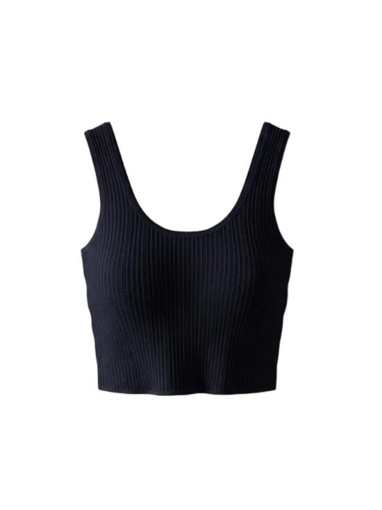  조나단 심카이 민소매 티셔츠 Jonathan Simkhai Rylan 니트 탱크탑 미드나잇