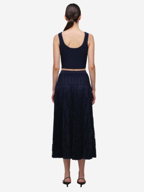  조나단 심카이 민소매 티셔츠 Jonathan Simkhai Rylan 니트 탱크탑 미드나잇 - JONATHAN SIMKHAI