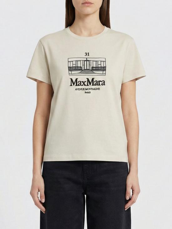 26SS 에스막스마라 반팔 티셔츠 2619971021600 001 Beige