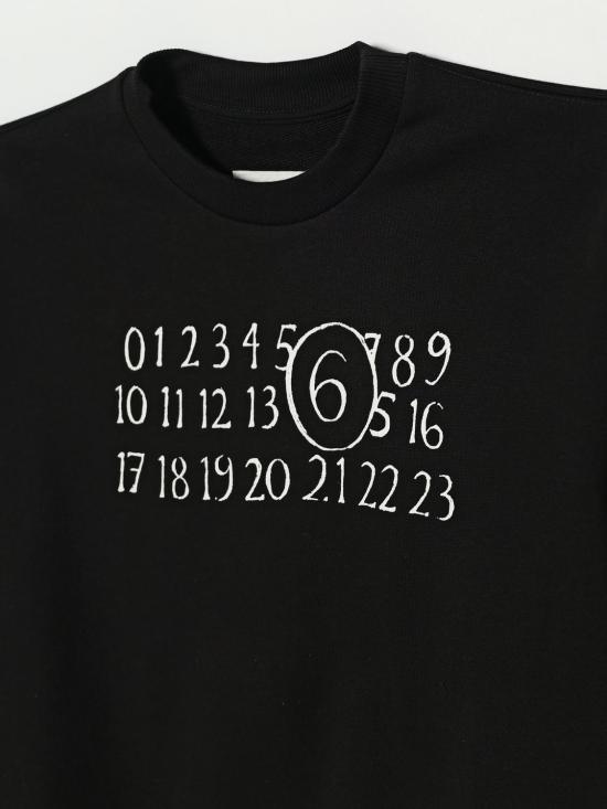 26SS [키즈] MM6 메종마르지엘라 풀오버 M61009MM02X M6900 Black - MM6 MAISON MARGIELA