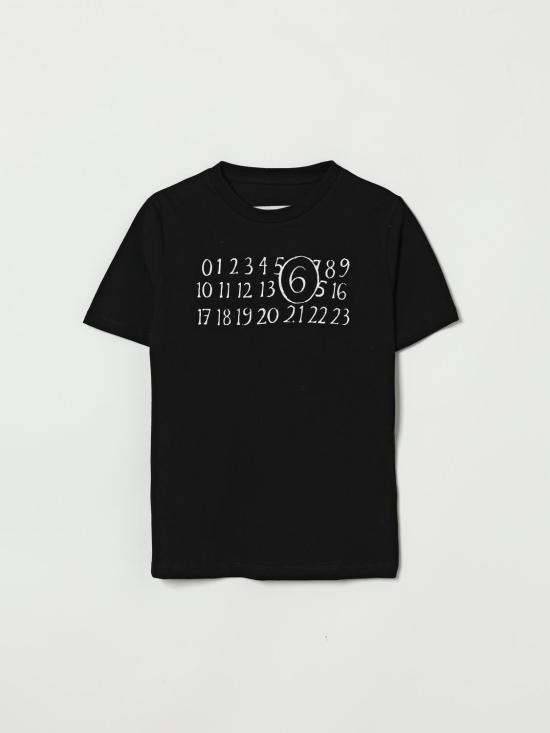 26SS [키즈] MM6 메종마르지엘라 티셔츠 M61020MM02Y M6900 Black