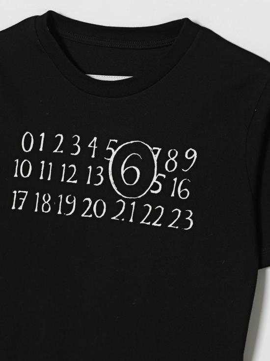 26SS [키즈] MM6 메종마르지엘라 티셔츠 M61020MM02Y M6900 Black - MM6 MAISON MARGIELA