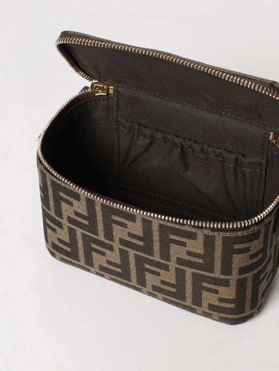 26SS 펜디 배니티 FF 자카드 패브릭 미니백 8BS108AFPM F1GL7 Dark - FENDI