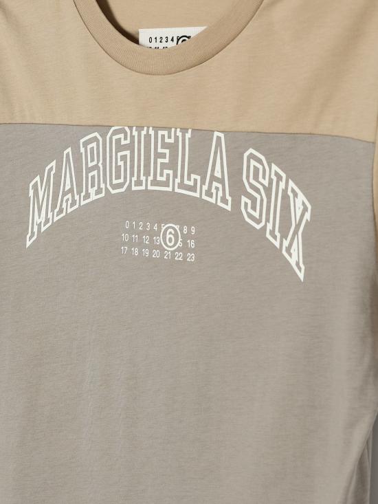 26SS [키즈] MM6 메종마르지엘라 티셔츠 M60980MM04I M6C48 Dove Grey - MM6 MAISON MARGIELA
