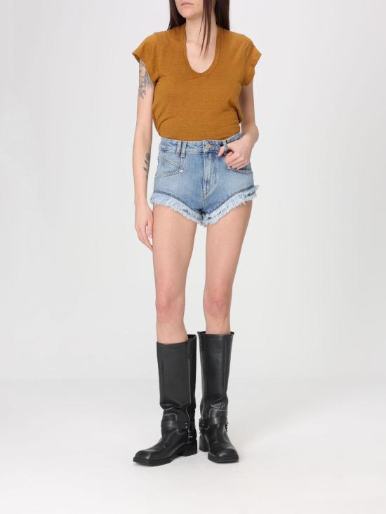 26SS 이자벨마랑에뚜왈 반팔 티셔츠 TS0014FBB1N17E 50CA Brown - ISABEL MARANT ETOILE