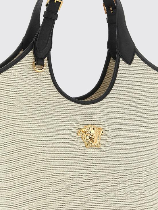 26SS 베르사체 라 메두사 캔버스 토트백 10222101A03494 2K86V Natural - VERSACE