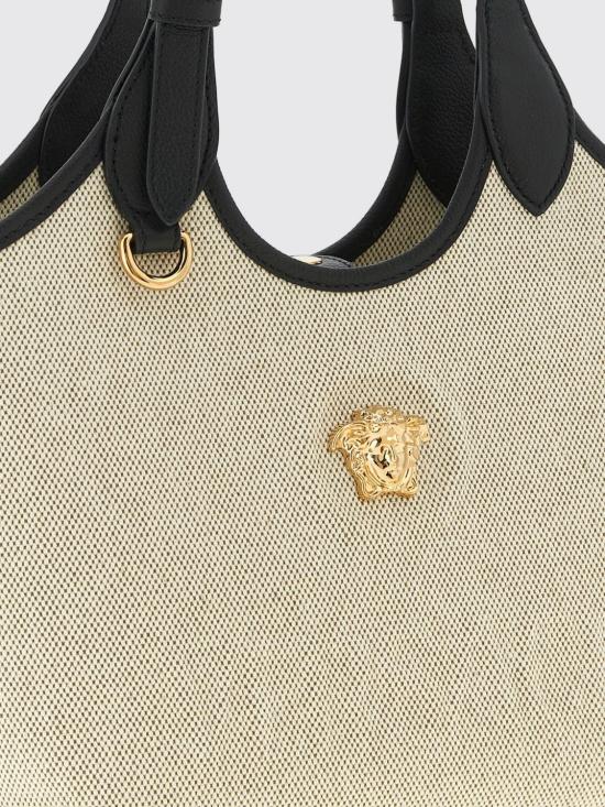 26SS 베르사체 라 메두사 캔버스 미니 토트백 10225851A03494 2K86V Beige - VERSACE