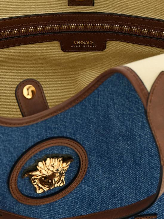 26SS 베르사체 라 메두사 데님 토트백 10222101A17151 2U6EV Denim - VERSACE
