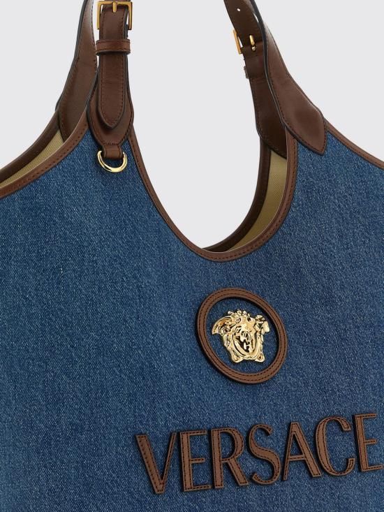26SS 베르사체 라 메두사 데님 토트백 10222101A17151 2U6EV Denim - VERSACE