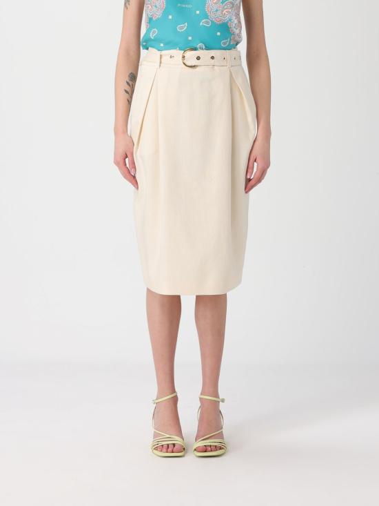 26SS 핑코 미디 스커트 106449A2W6 C00 White