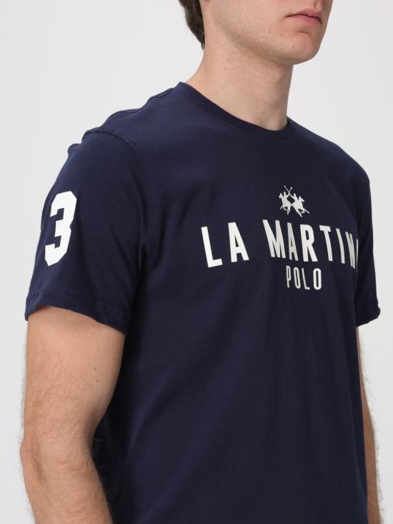 26SS 라 마티나 반팔 티셔츠 MCR322JS388 07017 Blue - LA MARTINA