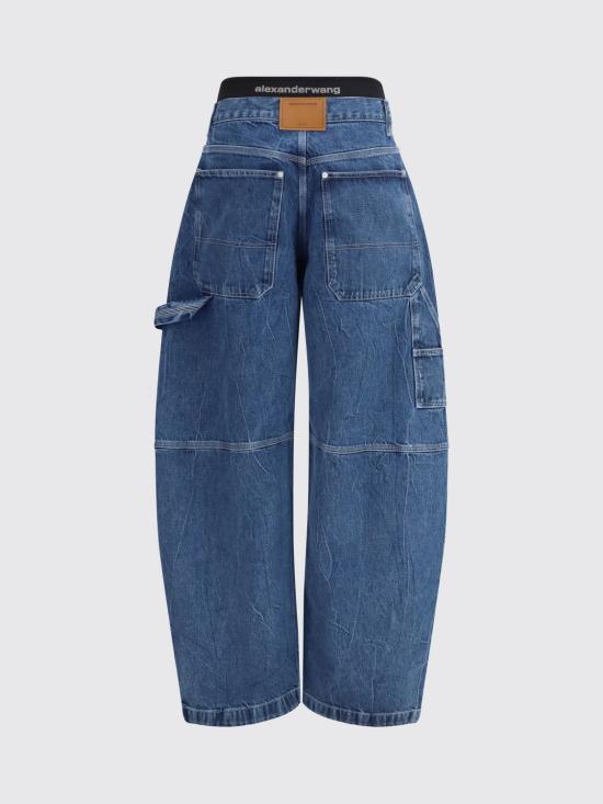 26SS 알렉산더 왕 X 데님 프리스타일 와이드 진 4DC1264967 401 Blue - ALEXANDER WANG