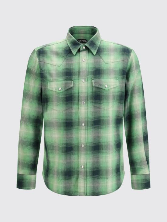 26SS 톰포드 셔츠 HDS001FMC305 GGA Military - TOMFORD