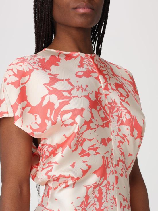 26SS 아뇨나 롱 원피스 TR1102 S4064 833 Coral - AGNONA