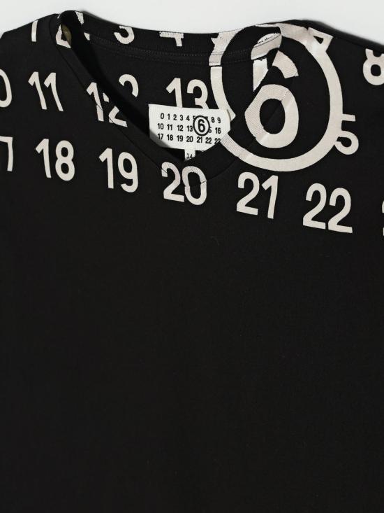 26SS [키즈] MM6 메종마르지엘라 티셔츠 M60986MM02Y M6900 Black - MM6 MAISON MARGIELA
