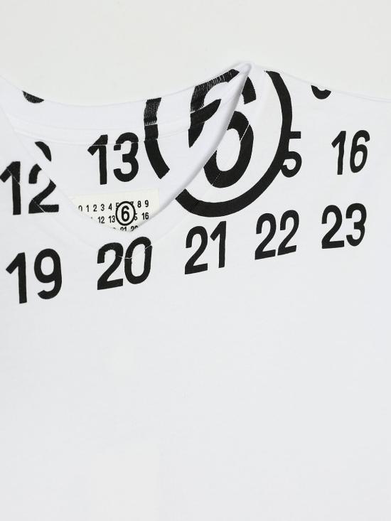 26SS [키즈] MM6 메종마르지엘라 티셔츠 M60986MM02Y M6100 White - MM6 MAISON MARGIELA