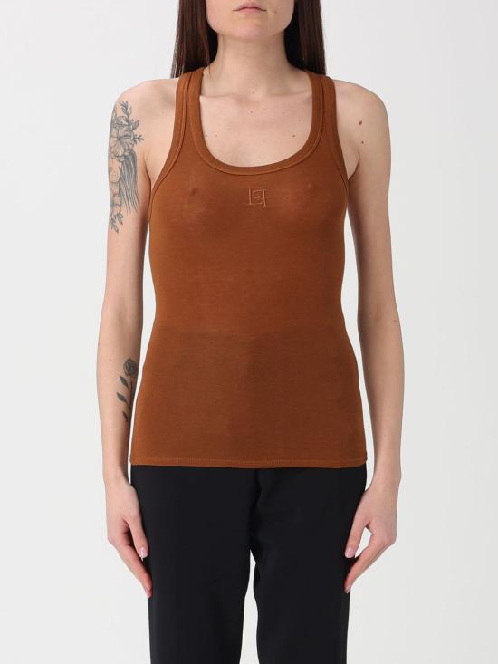 26SS 엘리자베타프랜치 민소매 티셔츠 CN77B61E2 600 Brown