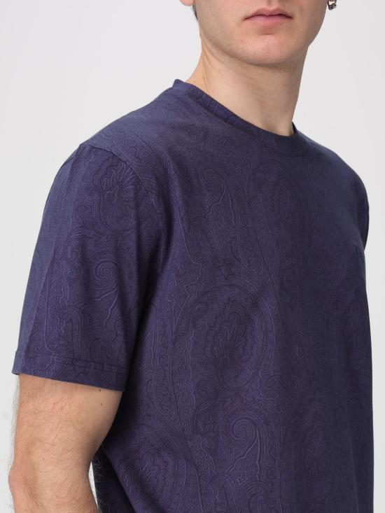 26SS 에트로 반팔 티셔츠 MRMA0002AKG31 B0065 Blue - ETRO