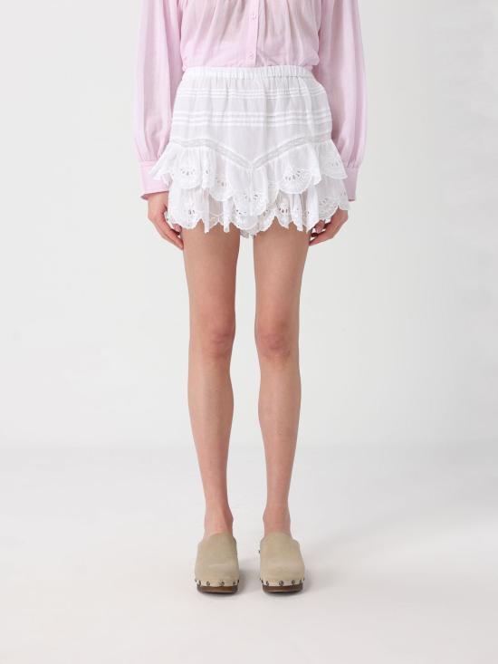 26SS 이자벨마랑에뚜왈 숏 스커트 SH0021FED1J05E 20WH White