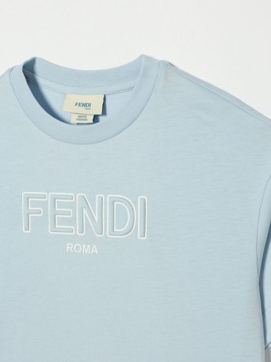 26SS [키즈] 펜디 티셔츠 JUI2017AJ F0EX7 Blue - FENDI