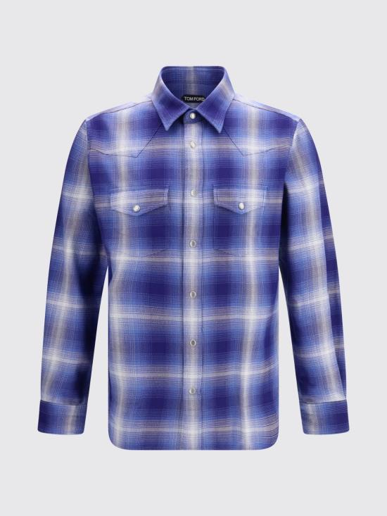 26SS 톰포드 긴팔 셔츠 HDS001FMC305 UUC Blue - TOMFORD