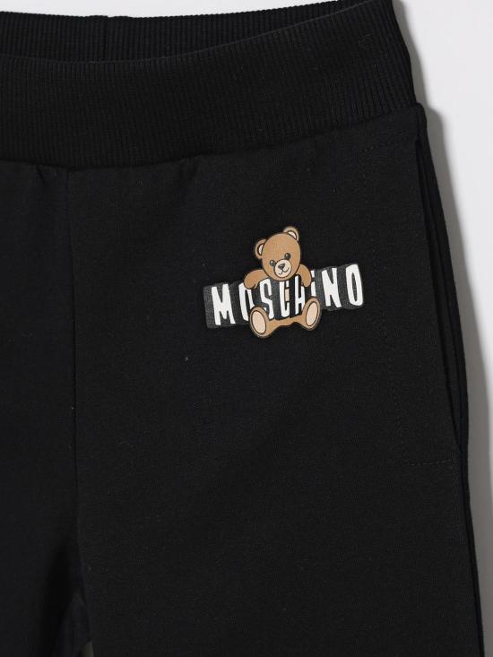 26SS [키즈] 모스키노 트레이닝/조거 팬츠 HUP091LCA19 60100 Black - MOSCHINO