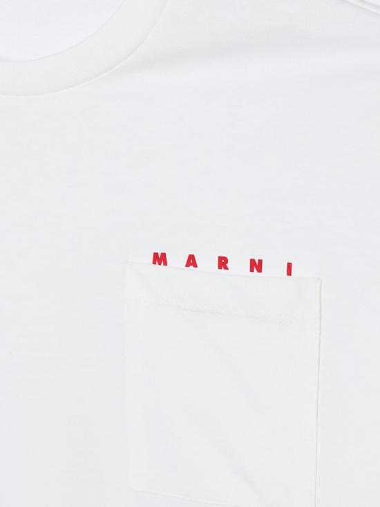 26SS [키즈] 마르니 티셔츠 M01415M00RF 0M100 White - MARNI