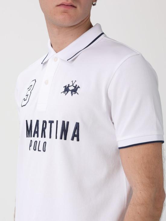 26SS 라 마티나 폴로 티셔츠 MCP320PK001 00001 White - LA MARTINA