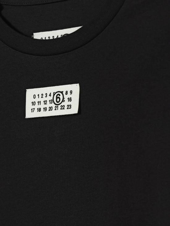 26SS [키즈] MM6 메종마르지엘라 티셔츠 M61022MM04I M6900 Black - MM6 MAISON MARGIELA
