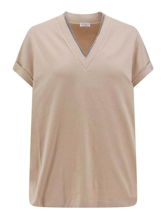 26SS 브루넬로 쿠치넬리 민소매 티셔츠 M0T18BD222C8539 Beige