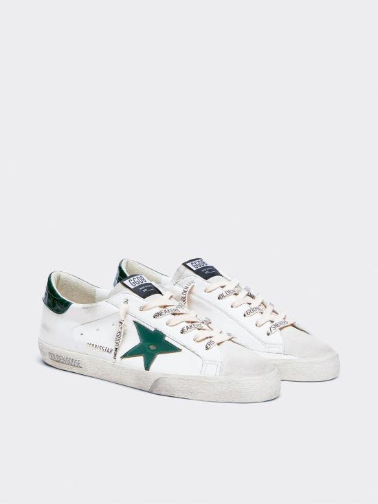 26SS 골든구스 슈퍼스타 스니커즈 GMF00101F008113 10502 WHITE GREEN - GOLDEN GOOSE