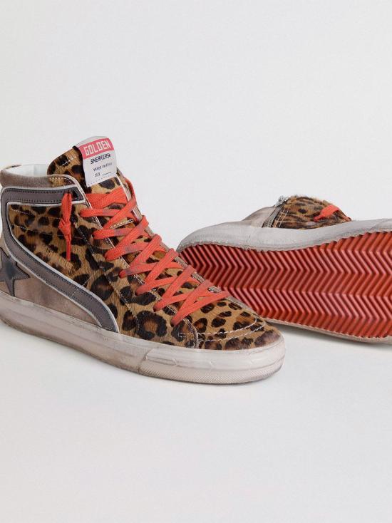 26SS 골든구스 슬라이드 하이 스니커즈 GWF00116F008006 15860 MACULATED BEIGE ANTRACITE - GOLDEN GOOSE