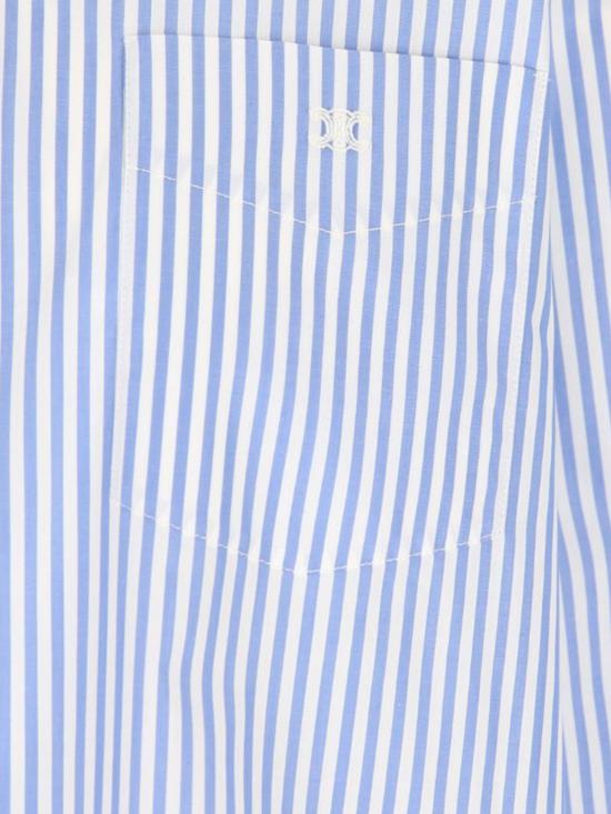 26SS 셀린느 스트라이프 코튼 포플린 크롭 셔츠 RC0941389 BLUE - CELINE