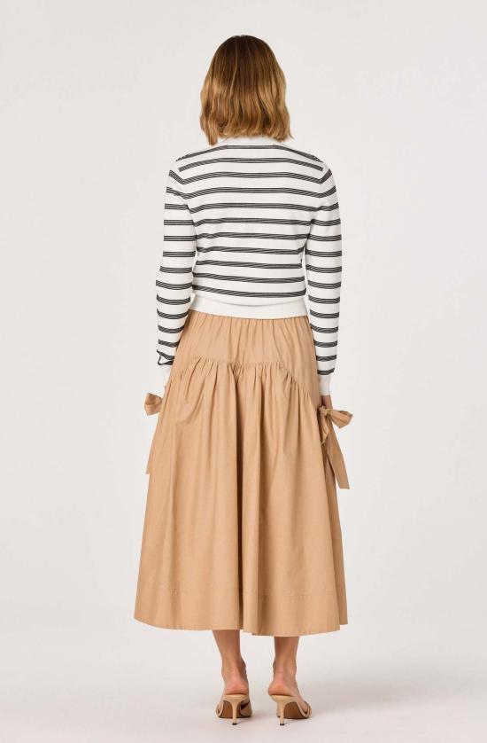  아스트라 더 라벨 미디 스커트 Astr The Label Lylah Bow Midi Skirt - ASTR The Label