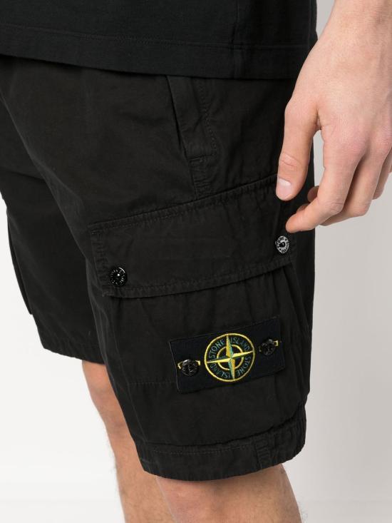 26SS 스톤 아일랜드 숏팬츠 L100019 S00WAV0129 Black - STONE ISLAND