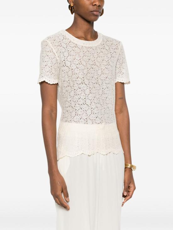 26SS 에르마노 설비노 반팔 티셔츠 D482L338EQV20304 WHITE - ERMANNO SCERVINO