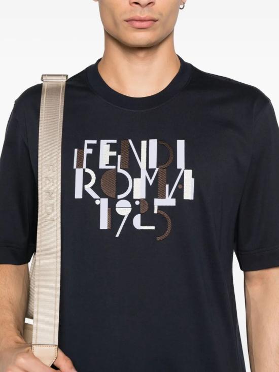25FW 펜디 반팔 티셔츠 FY0936AVOHF0PTH BLUE DARK - FENDI