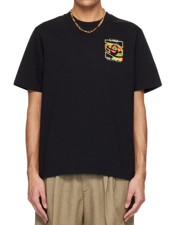 26SS 카사블랑카 반팔 티셔츠 SP26JTS001 06 BLACK