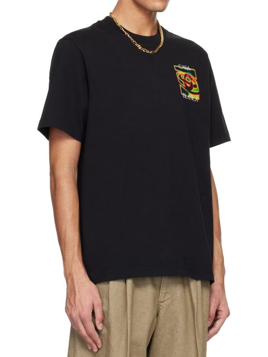 26SS 카사블랑카 반팔 티셔츠 SP26JTS001 06 BLACK - CASABLANCA