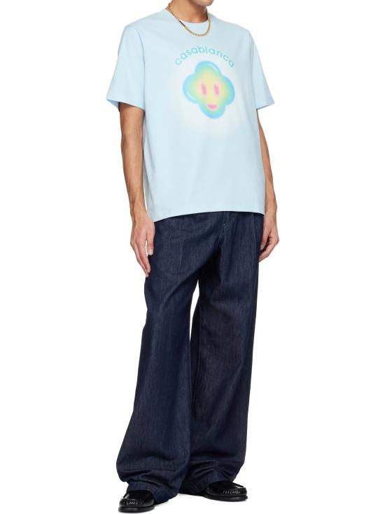 26SS 카사블랑카 반팔 티셔츠 SP26JTS001 09 LIGHT BLUE - CASABLANCA