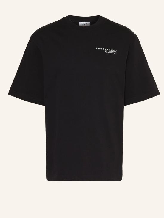 26SS 카사블랑카 반팔 티셔츠 SP26JTS044 06 BLACK - CASABLANCA