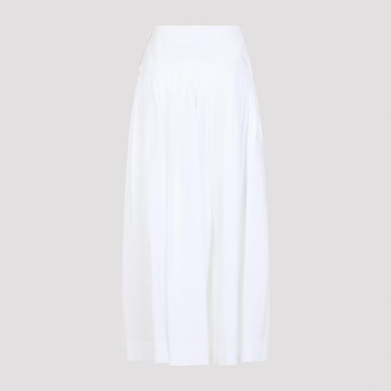 26SS 랑방 롱 스커트 RWST01026166P26 00 WHITE - LANVIN